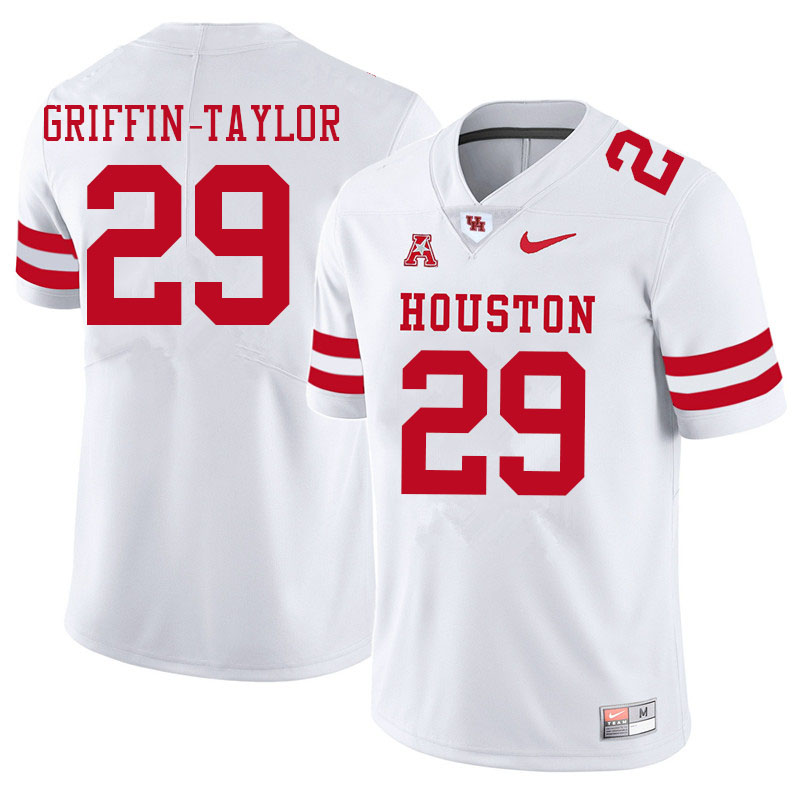 Men #29 Demarcus Griffin-Taylor Houston Cougars College Football Jerseys Sale-White